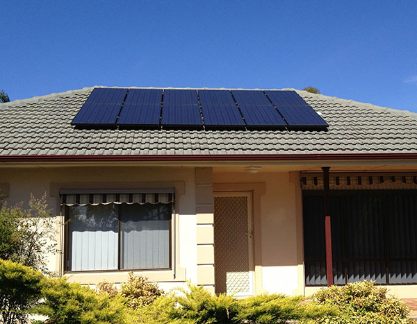 A 3kW solar system on a roof A 3kW solar system on a roof