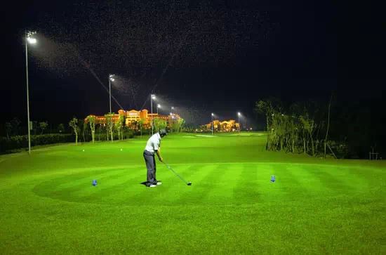 golf range with lights