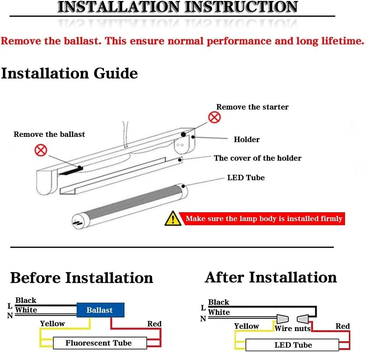 G13 V shaped tube light install G13 V shaped tube light install