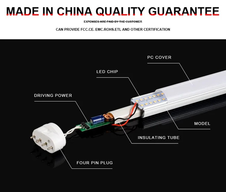 2G11 4 Pin Base LED Tube Light detail1 2G11 4 Pin Base LED Tube Light detail1