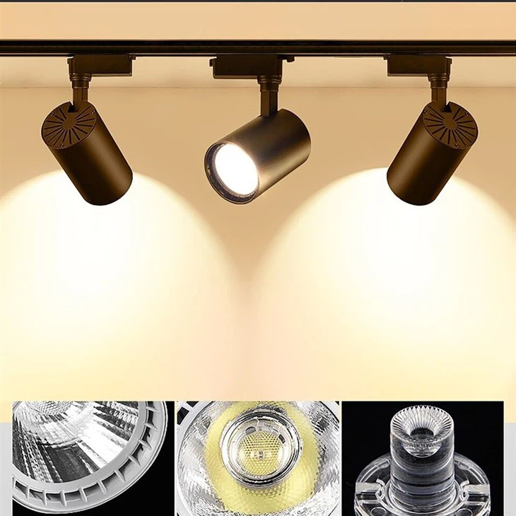 LED Track Lighting Heads Compatible With Single Circuit