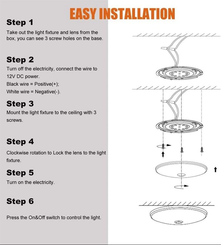 rv push button light installation