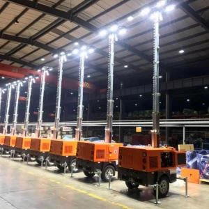 380V LED Medal Halide Tow Behind Light Towers for Sale best