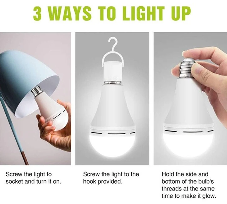 Rechargeable Emergency LED Light Bulb 9W factory