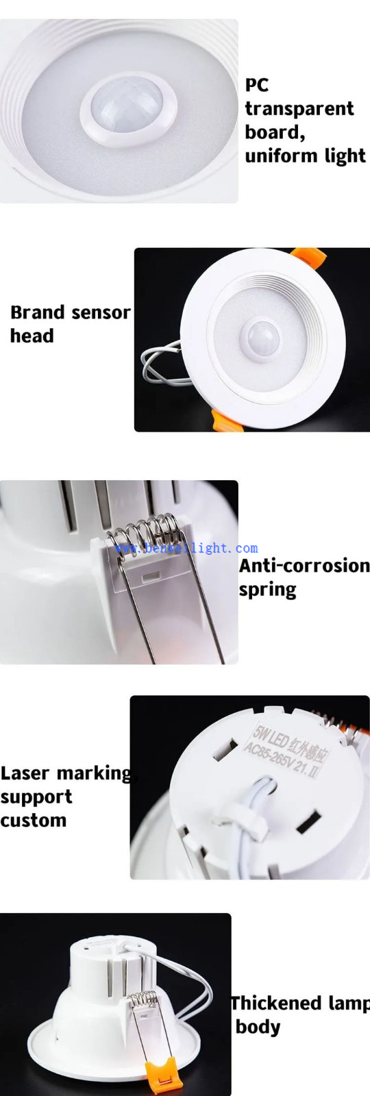 Round Pir Motion Sensor Led Down Lights 2