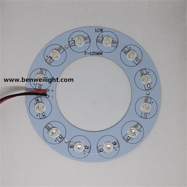 12W UV Purple 365nm~395nm~420nm~440nm Blue LED Lamp Light +Driver +138mm Curing suppliers