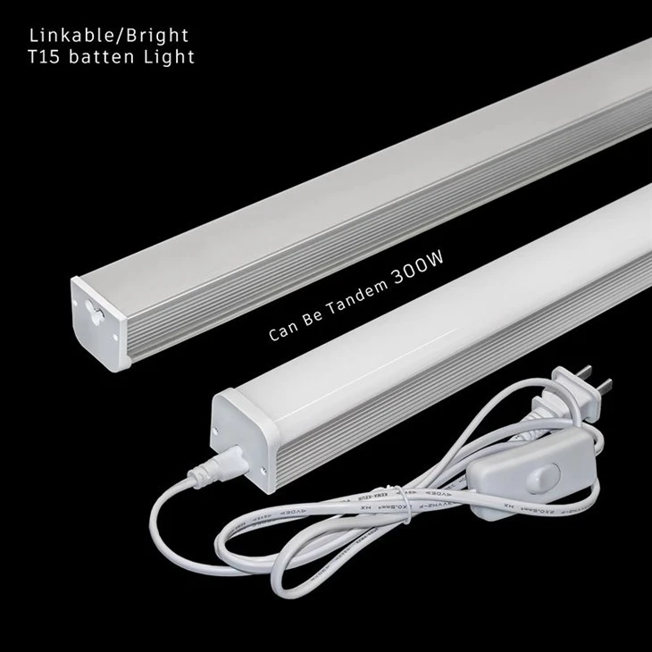 30W 5000K Natural White IP65 LED Linear Triproof Batten Light Linkable Industrial Linear Lamp