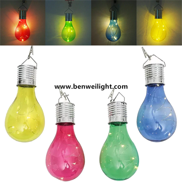 Clip-On Solar LED Light: 5LEDs, Waterproof, Red Shell, 3000K Warm