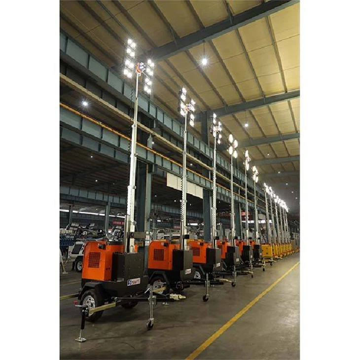 350W×4 Portable Mobile LED Lighting Tower