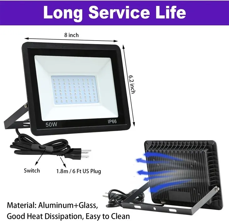 Floodlight With Plug, IP66 Waterproof Outdoor UV Spotlight factory