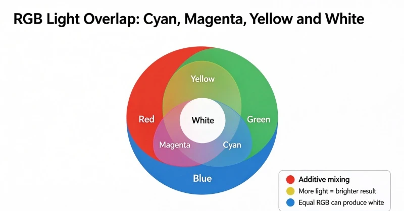 How RGB light color mixing works How RGB light color mixing works