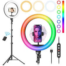 LED Ring Light With Tripod Stand Phone Holder And Remote - ElectriQ