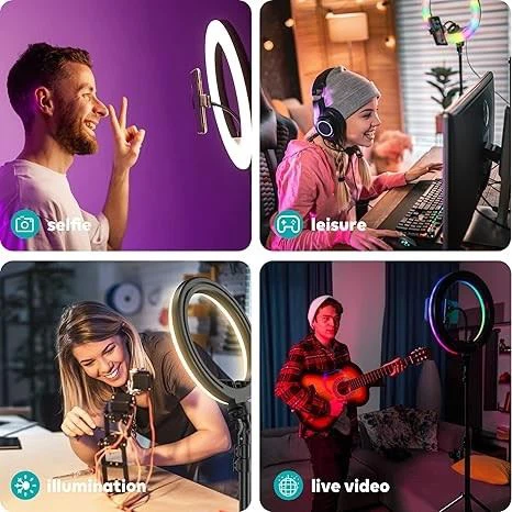 LED Ring Light With Tripod Stand Phone Holder And Remote - ElectriQ best