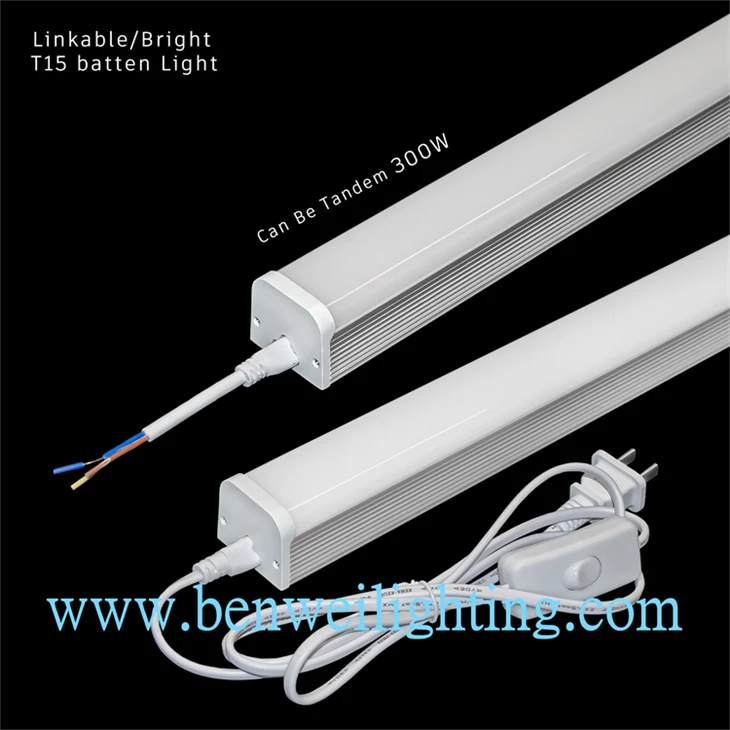 Linkable Aluminum LED Batten Light (IP20, T8/T12 Compatible, Dimmable, SMD)