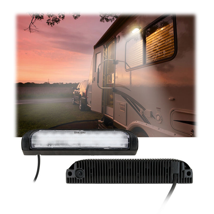 RV CustomerAdmin/IPSsual-Color Exterior Light (5/9") - White/Amber LED For Trailers/Trucks/Porches