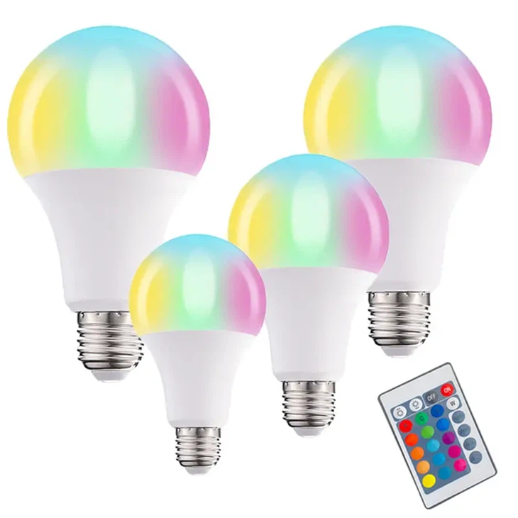 RGB Remote Control Smart Led Light Bulb 9w E27 E26 B22 LED Smart Bulb