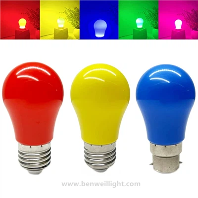 Colorful Ambiance Light Bulb: Pear Shape | 2W | E27/B22 Dual Specifications