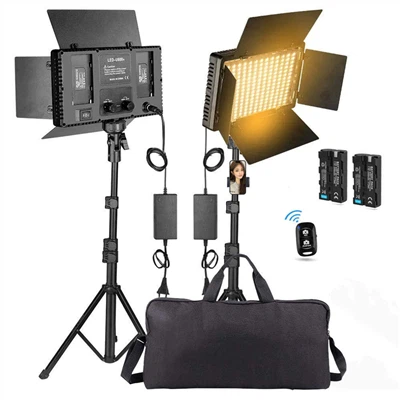 Continuous Constant Soft Box Video Lighting Set 2 X 125w 5500K Photo Daylight Bulbs And Light Stands