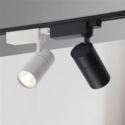 Modern COB Black White LED Track Lights for Home Office Aluminum Movable Spot light