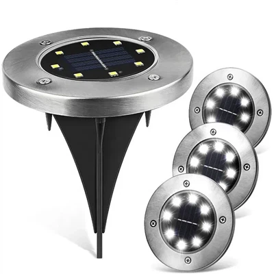Solar-powered ground lights upgrade outdoor garden waterproof and bright ground lighting