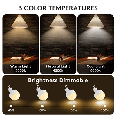 Rechargeable RGB Emergency Bulb With Remote