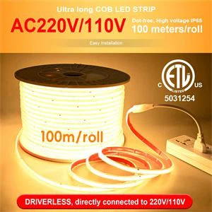 SL10-12V White LED Strip Light 1000 Lumens/m IP65