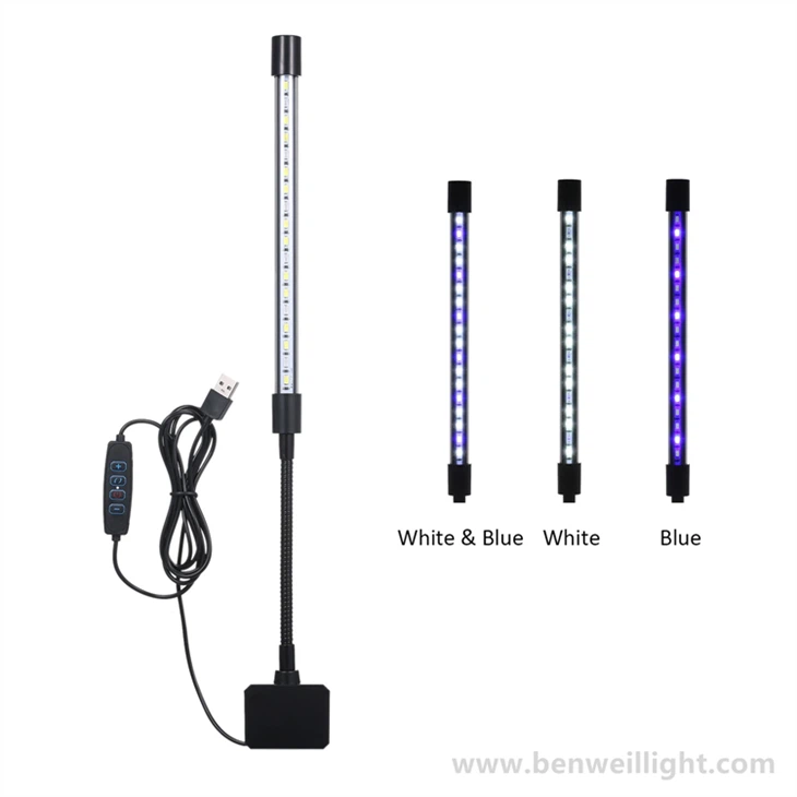USB Aquarium Light - 5V 7W Clip-On LED Lamp For Fish Tanks